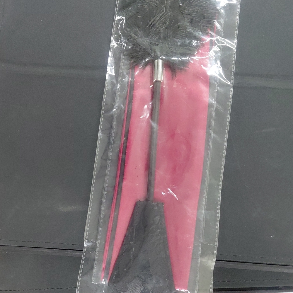 Black Feather Duster/ Blindfold